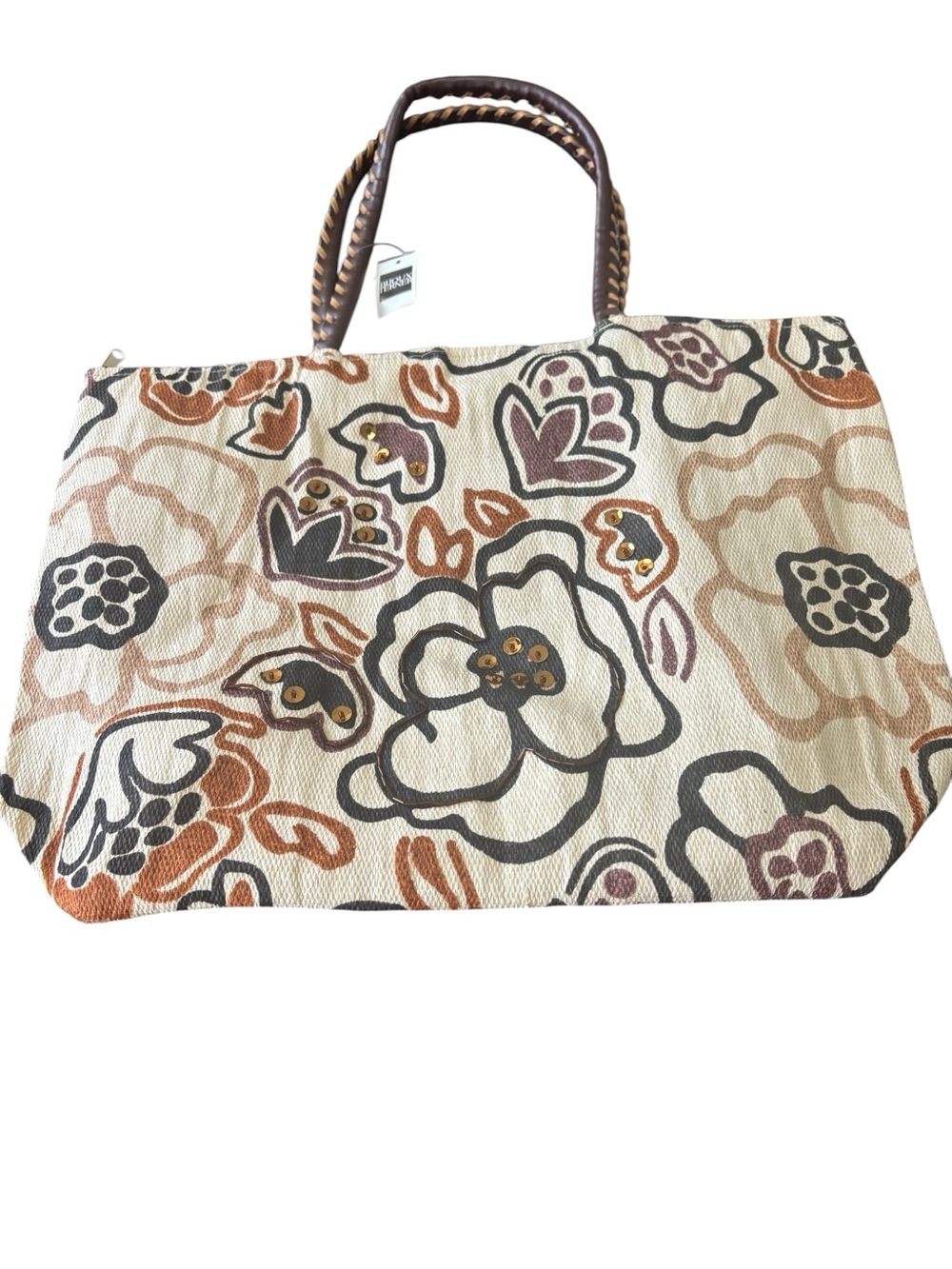 Bijoux Terner Floral Canvas Tote Bag in Multicolor - Picture 8 of 8